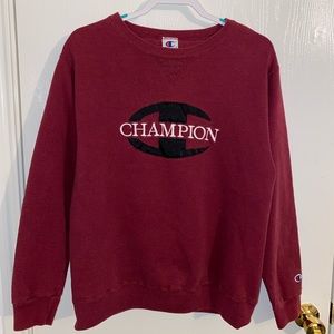 Burgundy Vintage Champion Sweatshirt